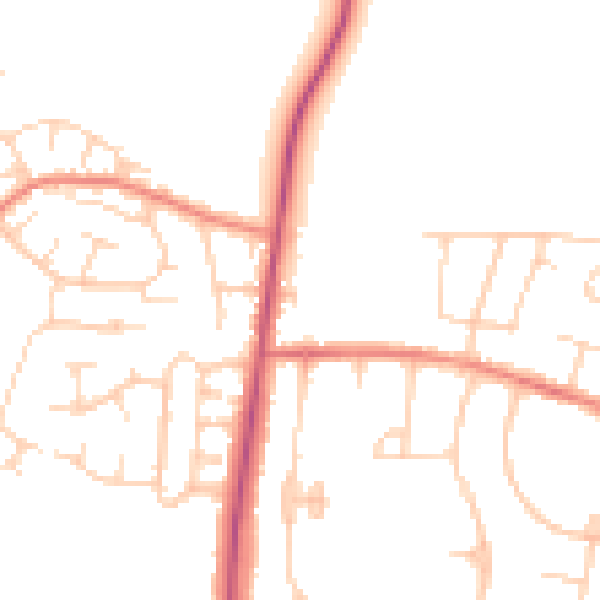 Daytime road noise heatmap for S66 8GE