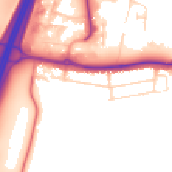 Daytime road noise heatmap for S66 8HB