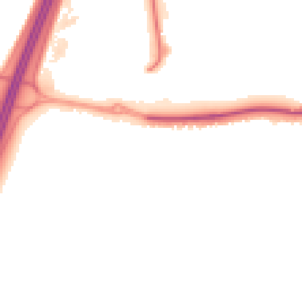 Night-time road noise heatmap for S66 8HB
