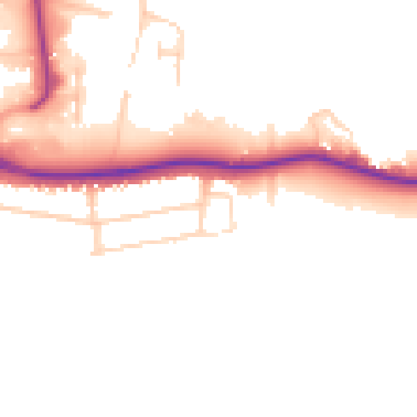Daytime road noise heatmap for S66 8HE