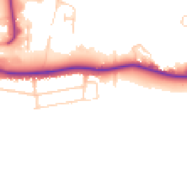 Daytime road noise heatmap for S66 8HF
