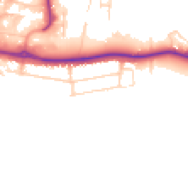 Daytime road noise heatmap for S66 8HG