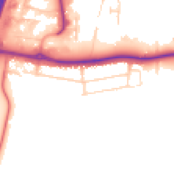 Daytime road noise heatmap for S66 8HJ