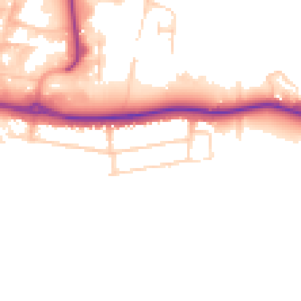 Daytime road noise heatmap for S66 8HQ