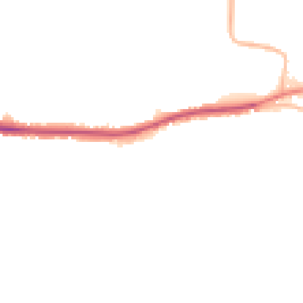 Night-time road noise heatmap for S66 8NL