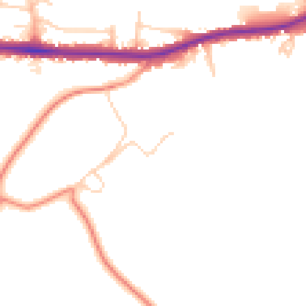 Daytime road noise heatmap for S66 8PH