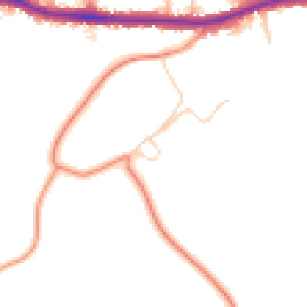 Daytime road noise heatmap for S66 8PJ