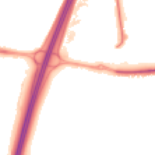 Night-time road noise heatmap for S66 8PX