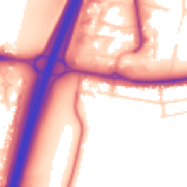Daytime road noise heatmap for S66 8PY