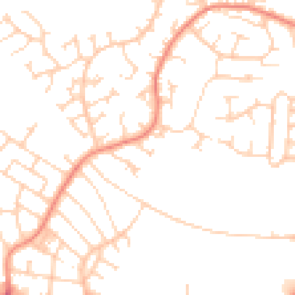 Daytime road noise heatmap for S66 8QP