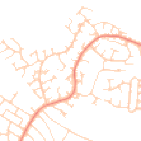 Daytime road noise heatmap for S66 8QT