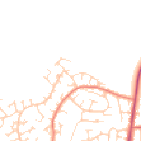 Daytime road noise heatmap for S66 8RE
