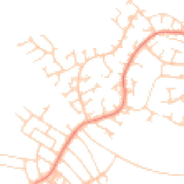 Daytime road noise heatmap for S66 8RQ