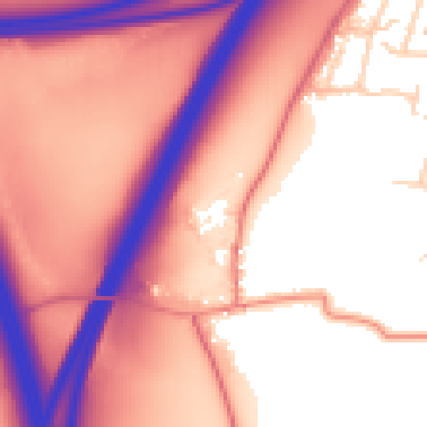 Daytime road noise heatmap for S66 9AY