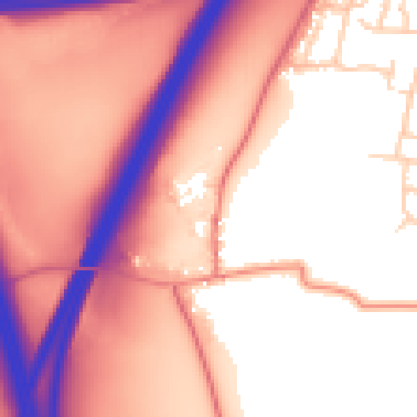 Daytime road noise heatmap for S66 9AZ