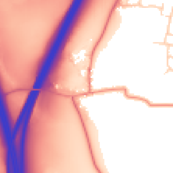 Daytime road noise heatmap for S66 9BA