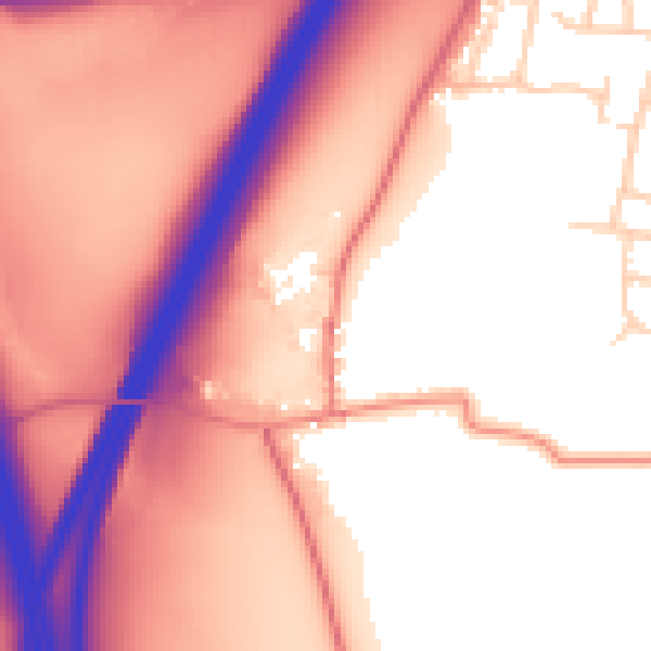 Daytime road noise heatmap for S66 9BD