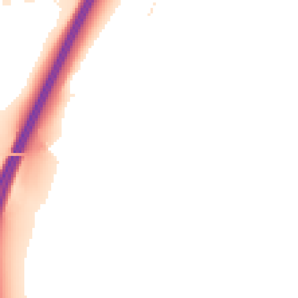 Night-time road noise heatmap for S66 9BG
