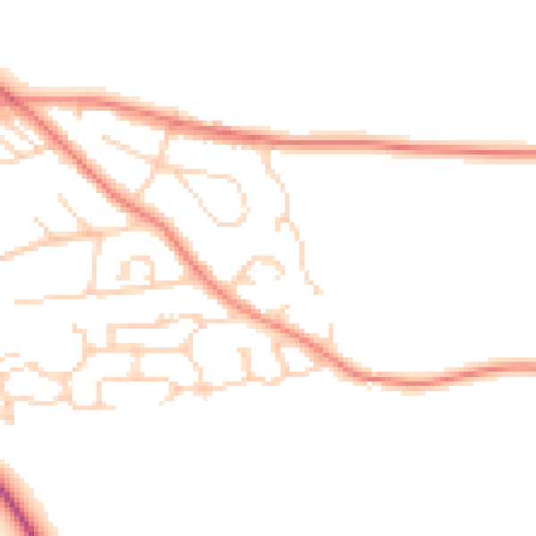 Daytime road noise heatmap for S66 9DP