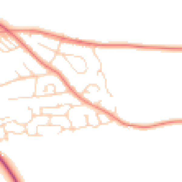 Daytime road noise heatmap for S66 9DR