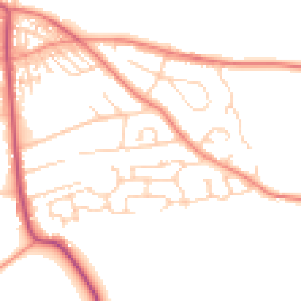 Daytime road noise heatmap for S66 9DU