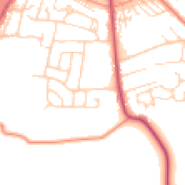 Daytime road noise heatmap for S66 9EF