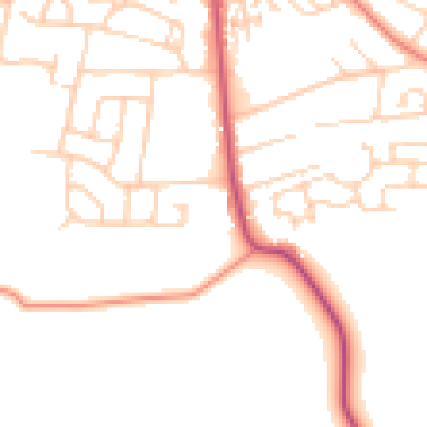 Daytime road noise heatmap for S66 9ET