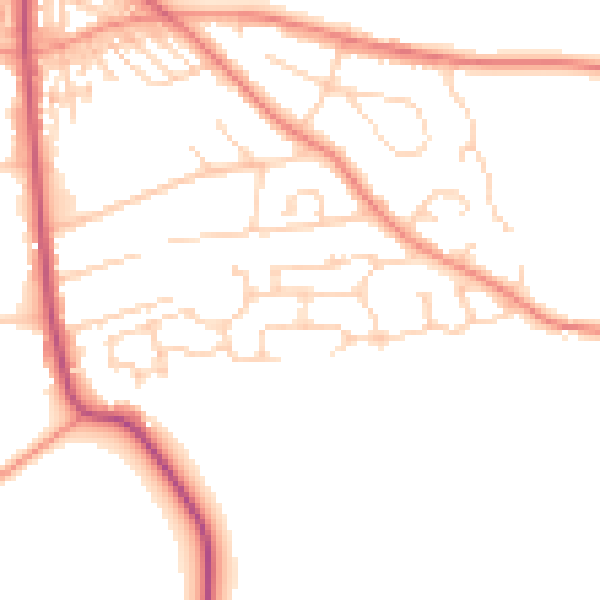 Daytime road noise heatmap for S66 9FE