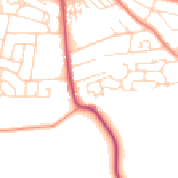 Daytime road noise heatmap for S66 9FJ