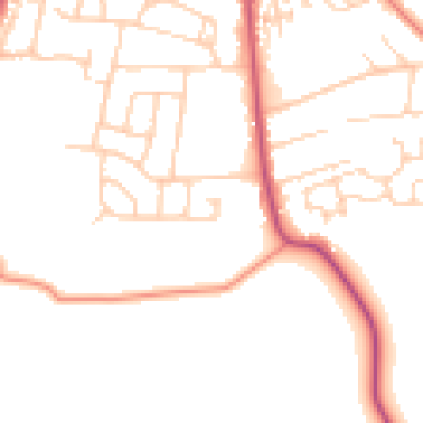 Daytime road noise heatmap for S66 9FS