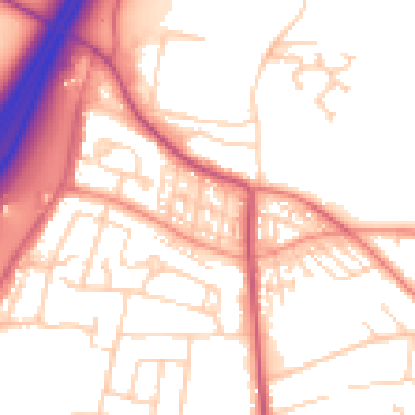 Daytime road noise heatmap for S66 9HG