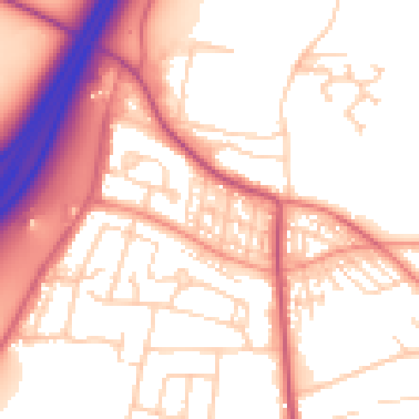 Daytime road noise heatmap for S66 9HJ