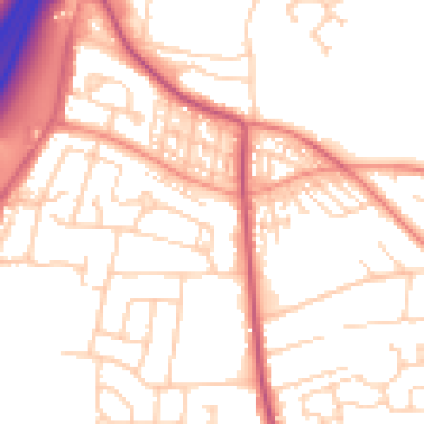 Daytime road noise heatmap for S66 9HL