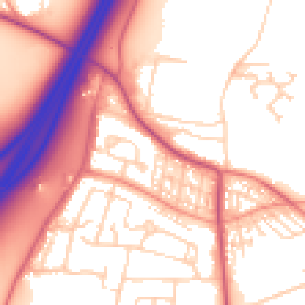 Daytime road noise heatmap for S66 9HN