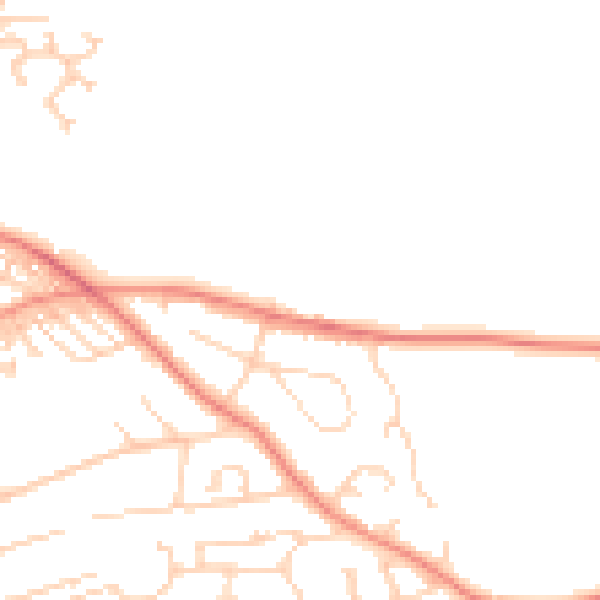 Daytime road noise heatmap for S66 9JX