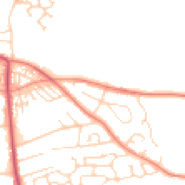 Daytime road noise heatmap for S66 9LS