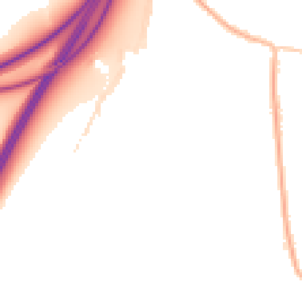 Night-time road noise heatmap for S66 9ND