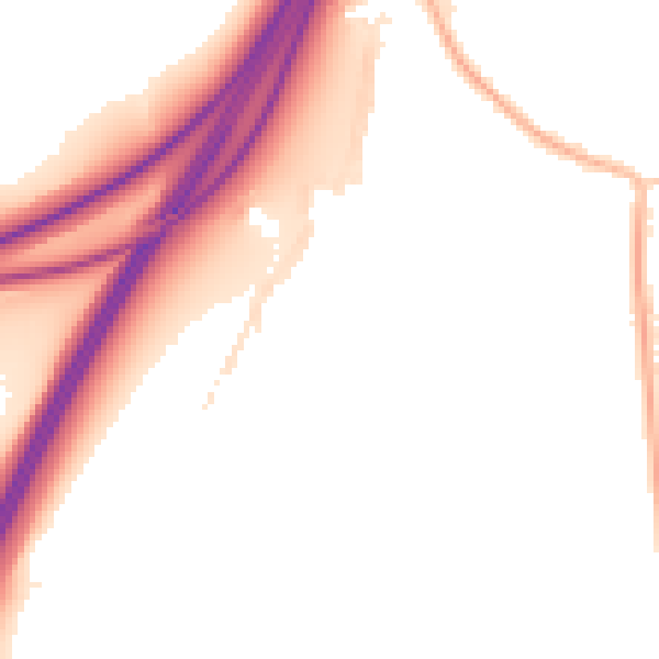 Night-time road noise heatmap for S66 9NF