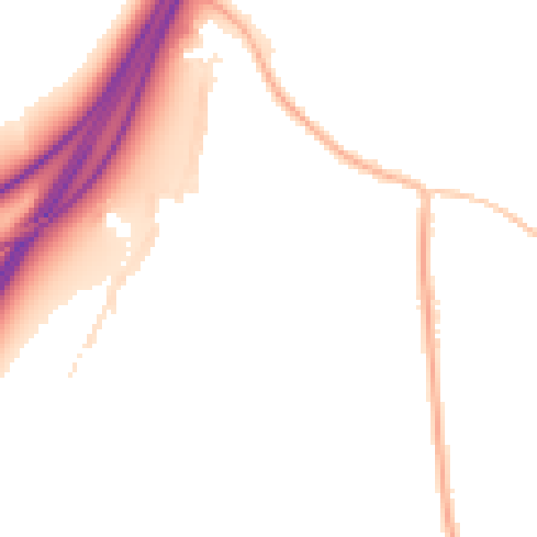 Night-time road noise heatmap for S66 9NH