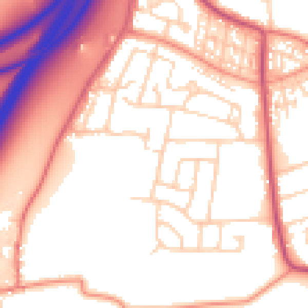 Daytime road noise heatmap for S66 9PQ