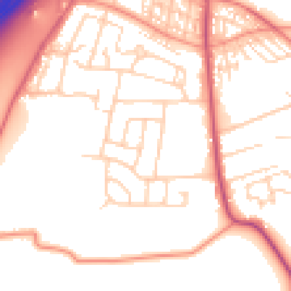 Daytime road noise heatmap for S66 9PT