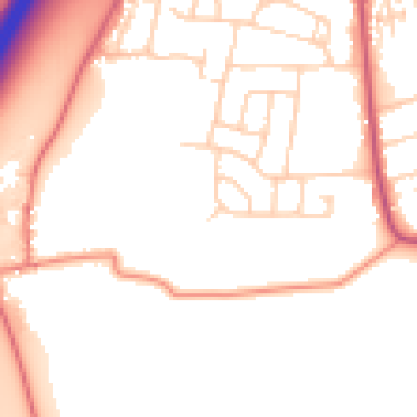 Daytime road noise heatmap for S66 9QE