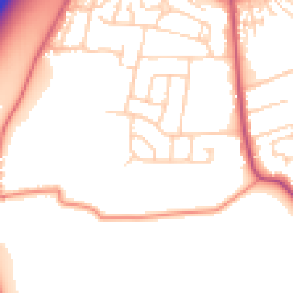 Daytime road noise heatmap for S66 9QF