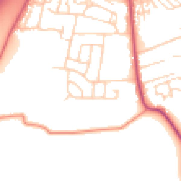 Daytime road noise heatmap for S66 9QJ