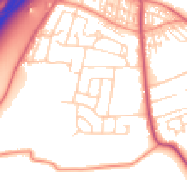 Daytime road noise heatmap for S66 9QP