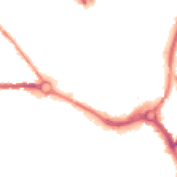 Night-time road noise heatmap for S70 1AL