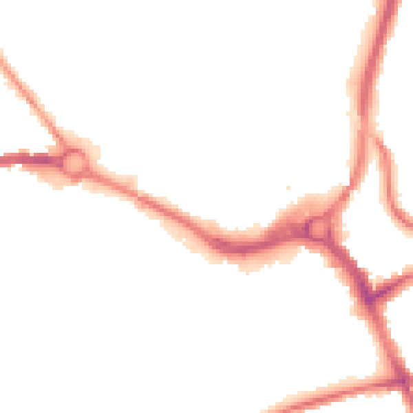 Night-time road noise heatmap for S70 1AQ