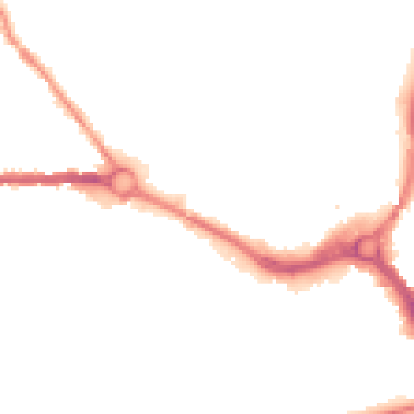 Night-time road noise heatmap for S70 1AW