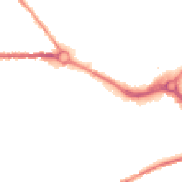 Night-time road noise heatmap for S70 1BA