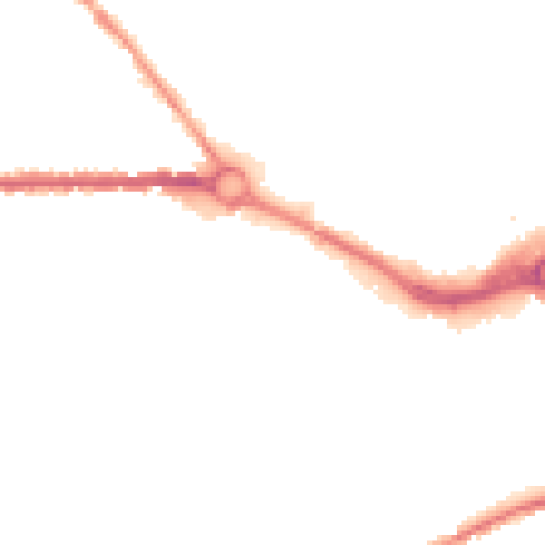 Night-time road noise heatmap for S70 1BB